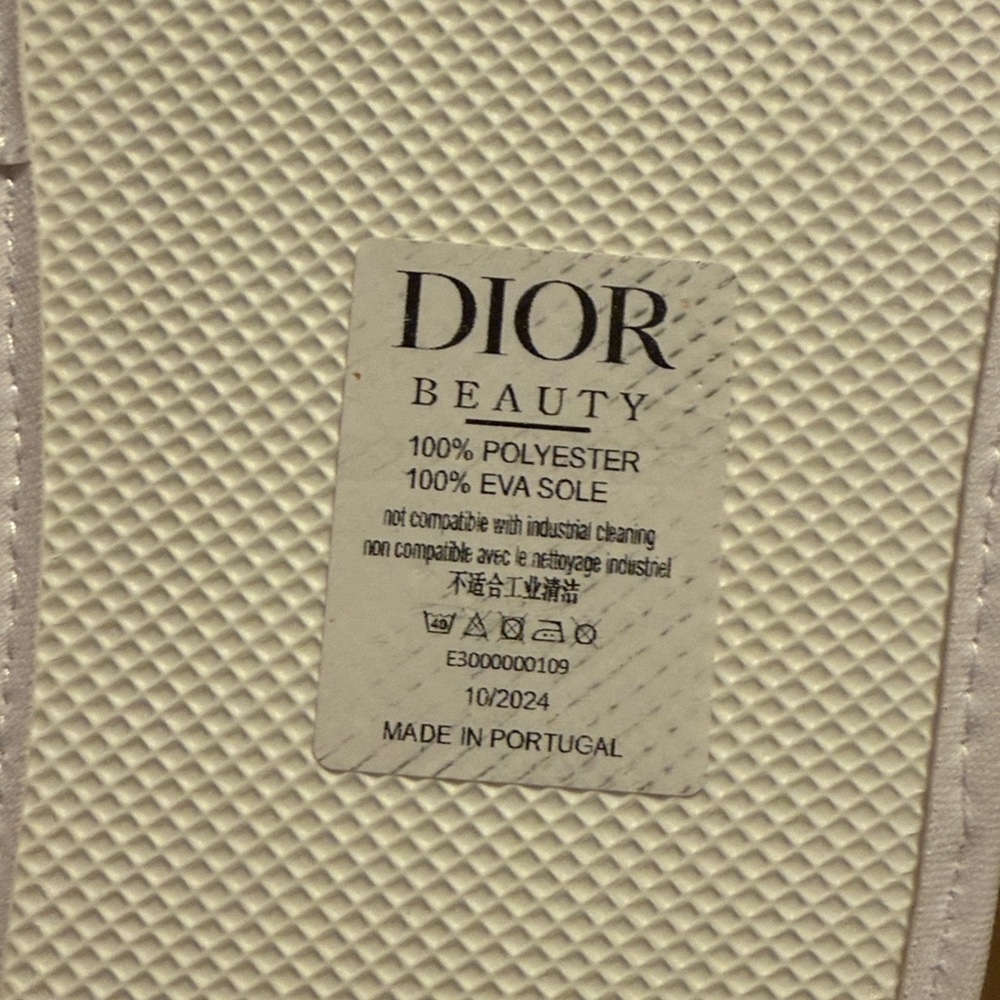 Dior Cream Embroidered Slippers - Picture 3 of 3